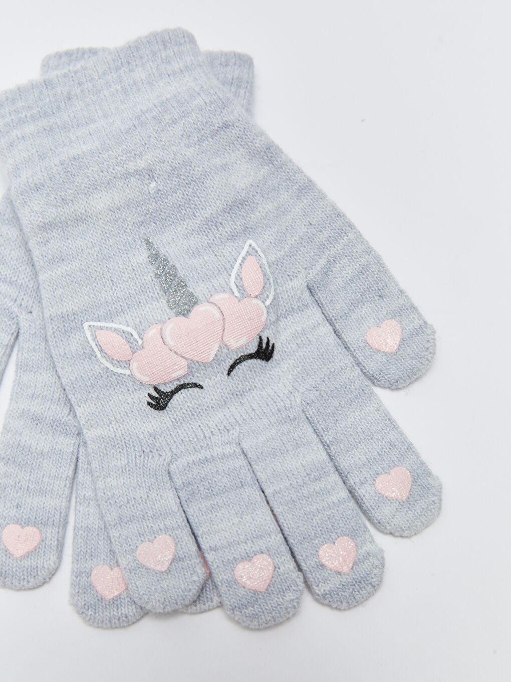 Printed Girls' Knitwear Gloves 2 Pack-1