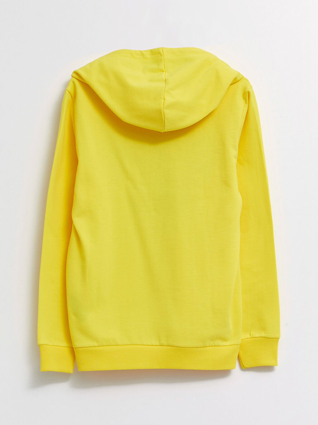 Sarı Kapüşonlu Baskılı Uzun Kollu Kadın Sweatshirt-7