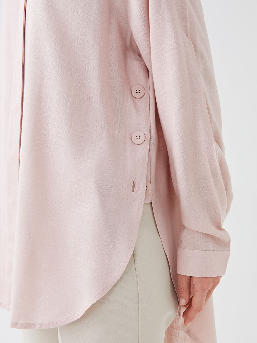 Tunică pentru Femei cu Guler de Judecător, Simplă, Mânecă Lungă-3