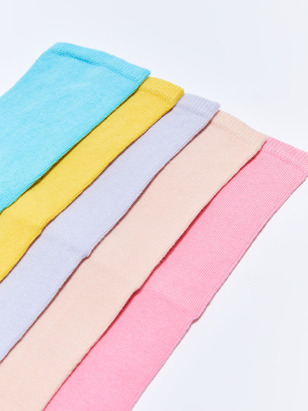 Turkuaz Kadın Düz Soket Çorap 5'li-2