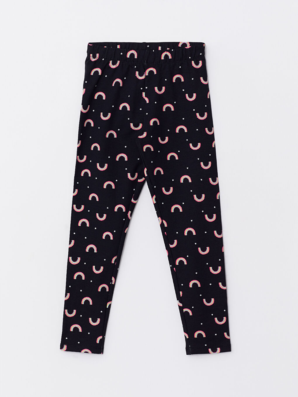 LCW Kids Elastic Waist Printed Cotton Girl Long Tights -W25102Z4-LQJ