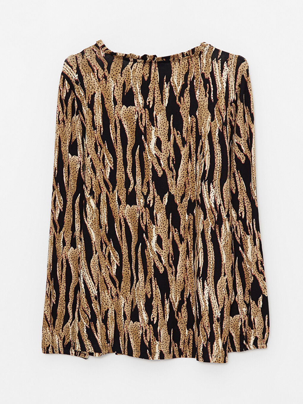 Tie Collar Floral Long Sleeve Women's T-Shirt-6