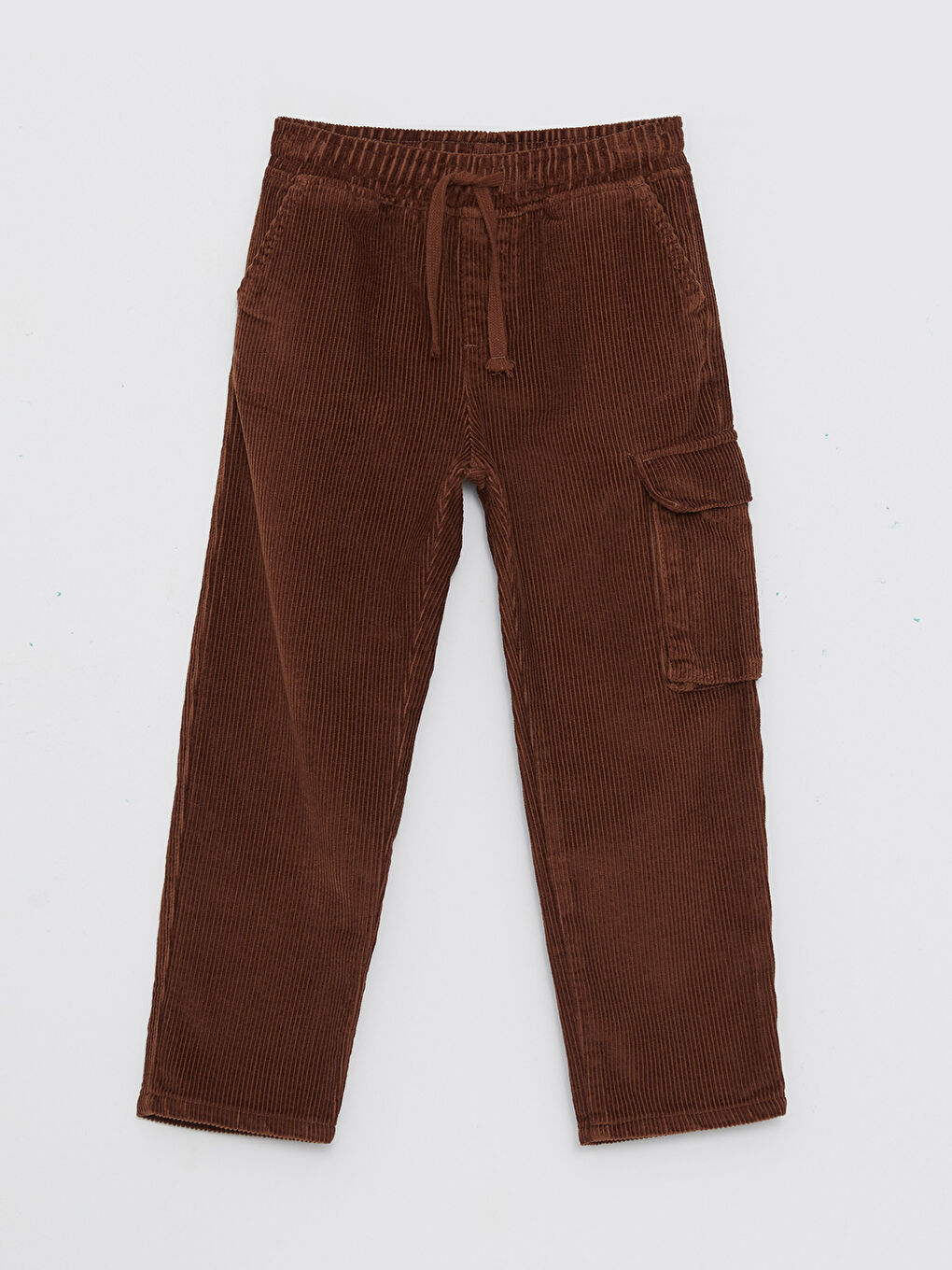 Elastic Waist Basic Velvet Boys' Trousers-2