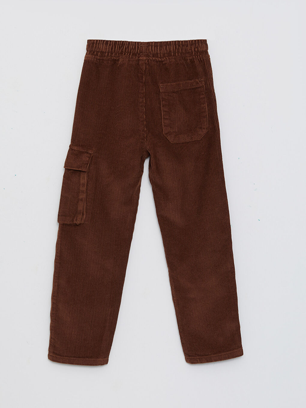 Elastic Waist Basic Velvet Boys' Trousers-3