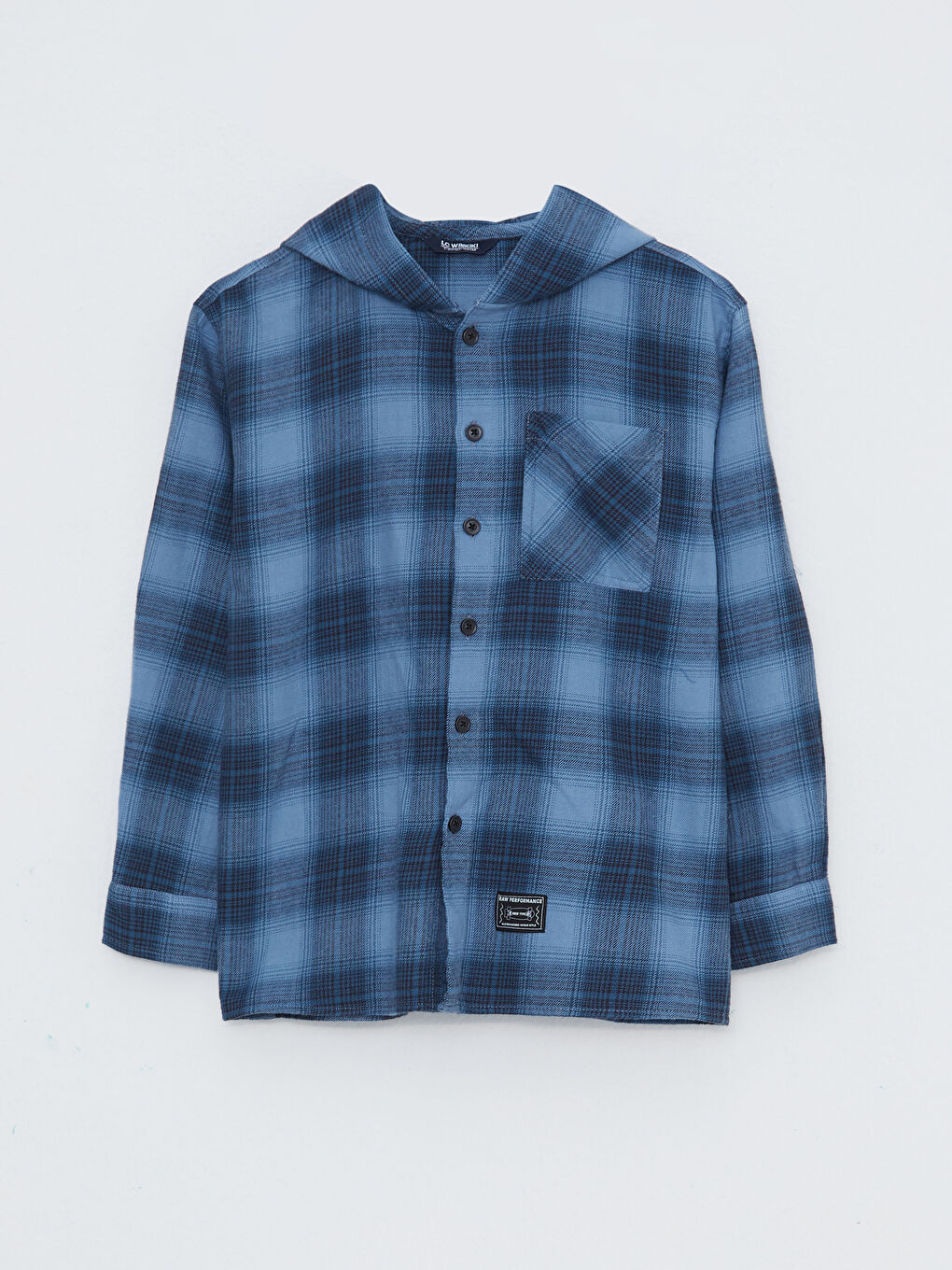 Opušteni kroj košulja sa kapuljačom od kepera za dečake-5