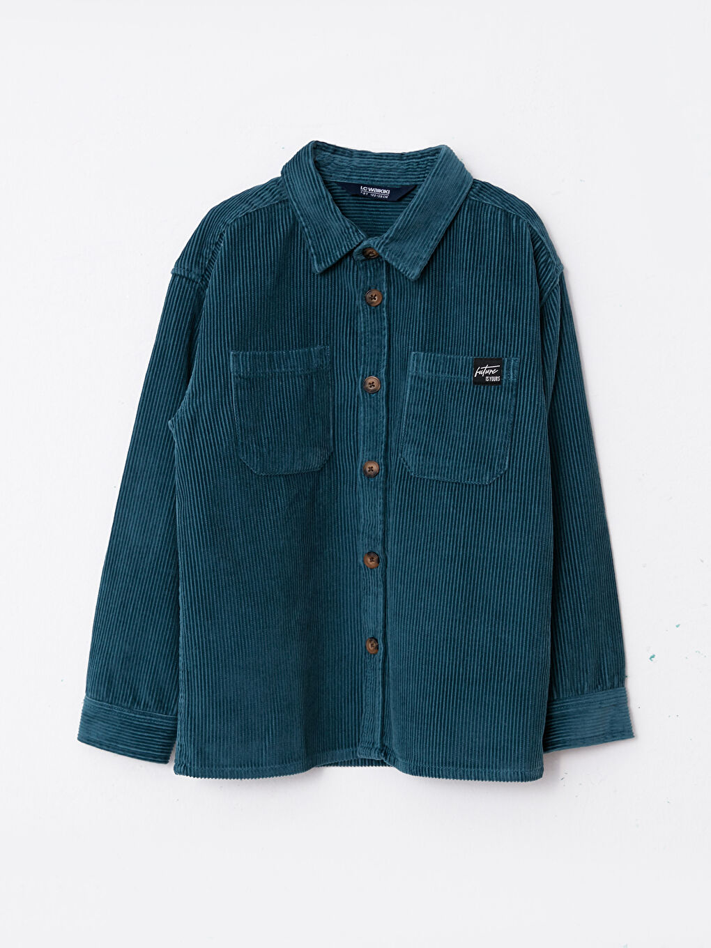 Basic Long Sleeve Velvet Boys' Shirt