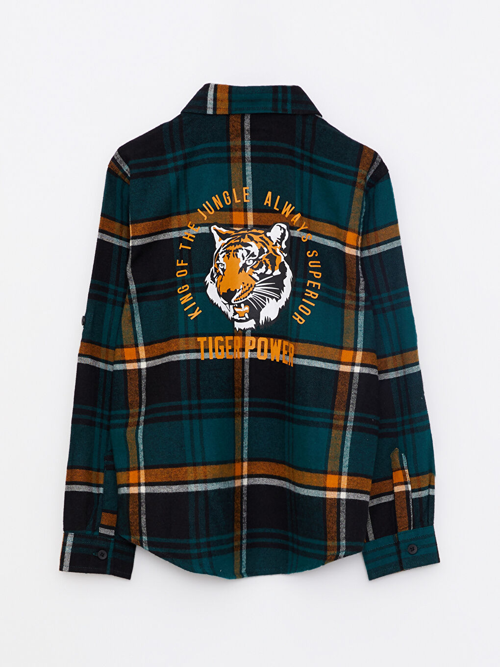 Chemise Garçon À Manches Longues En Gabardine Écossaise-3