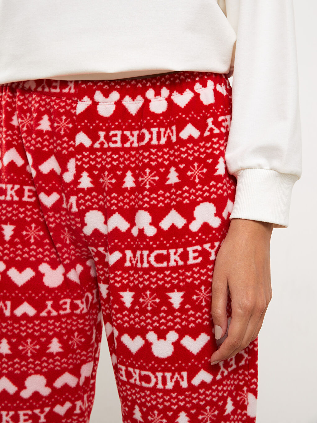 LCW Young Mickey-Mouse-Gemusterte Pyjama-Hosen für Damen -W25168Z8-LTP