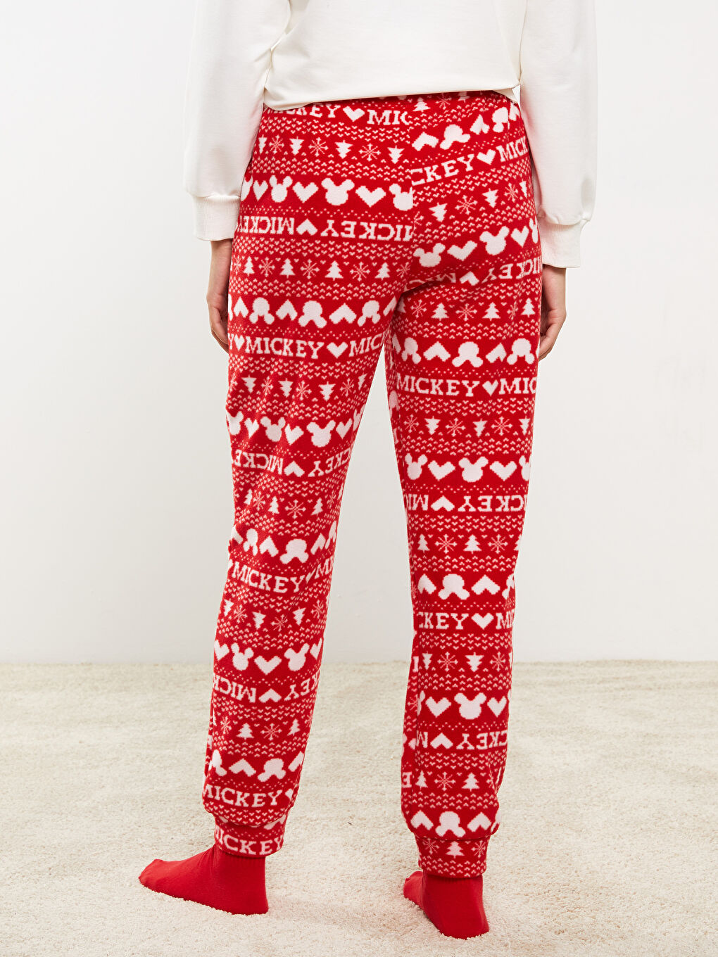 LCW Young Mickey-Mouse-Gemusterte Pyjama-Hosen für Damen -W25168Z8-LTP