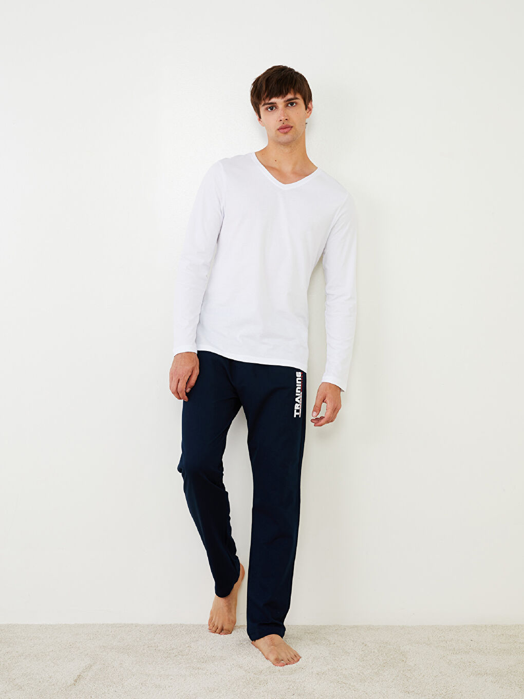 Lacivert Standart Kalıp Erkek Pijama Alt