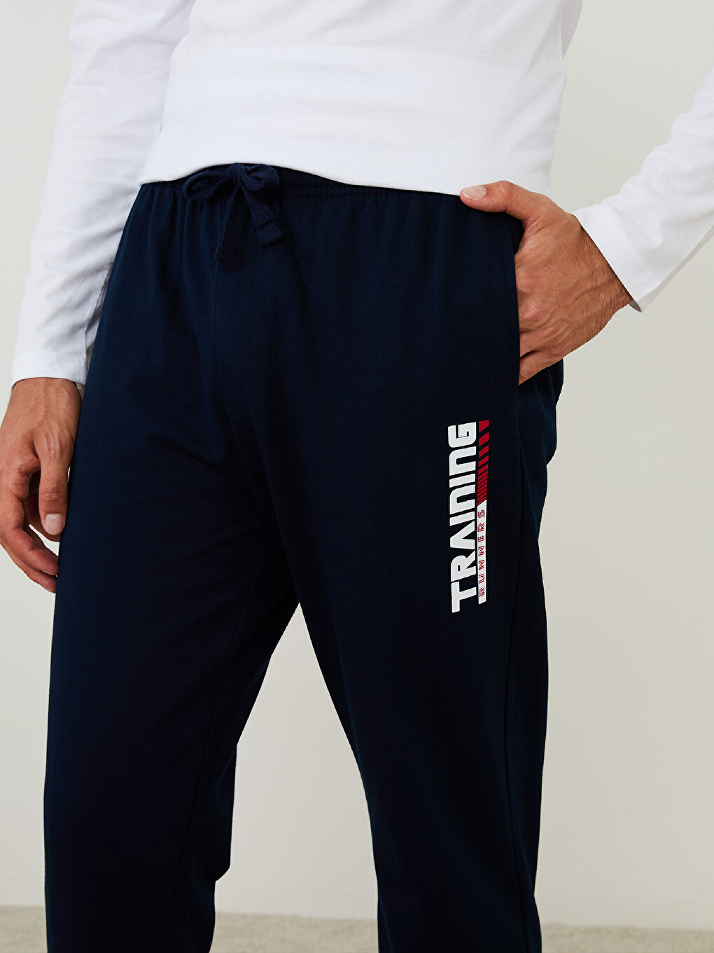 Lacivert Standart Kalıp Erkek Pijama Alt-2