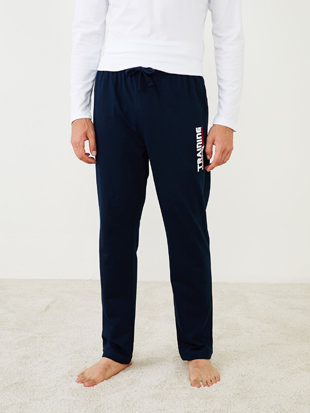 Lacivert Standart Kalıp Erkek Pijama Alt-3