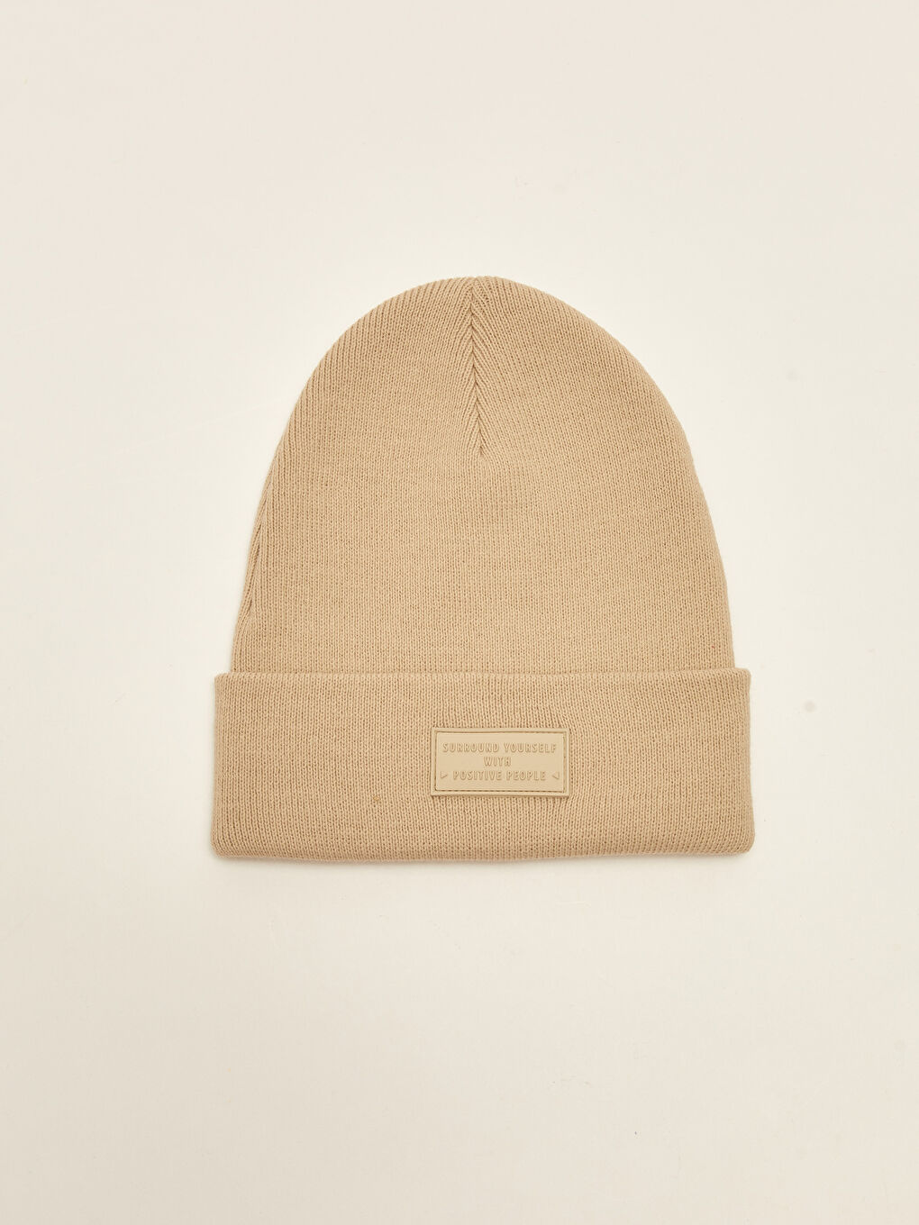 Label Detailed Men's Beanie-2