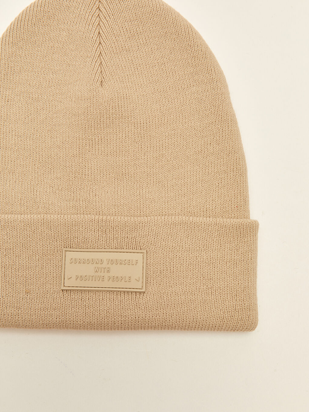 Label Detailed Men's Beanie-4