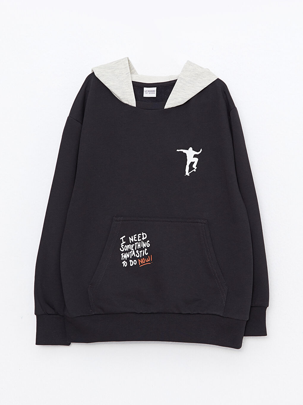Hooded Printed Long Sleeve Boys' Sweatshirt