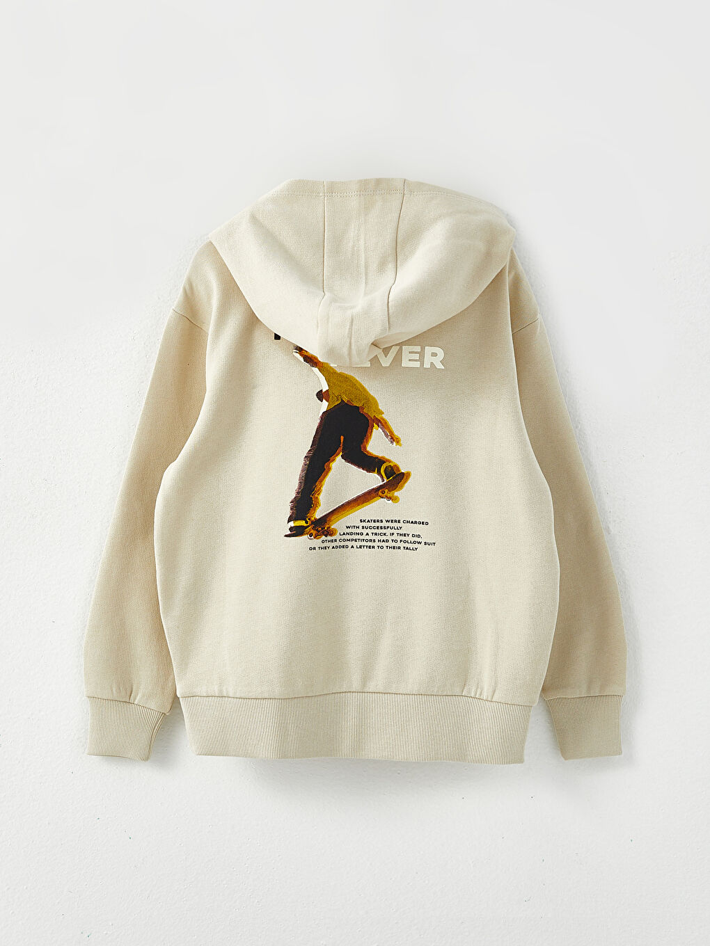 Hooded Printed Long Sleeve Boys' Sweatshirt-1