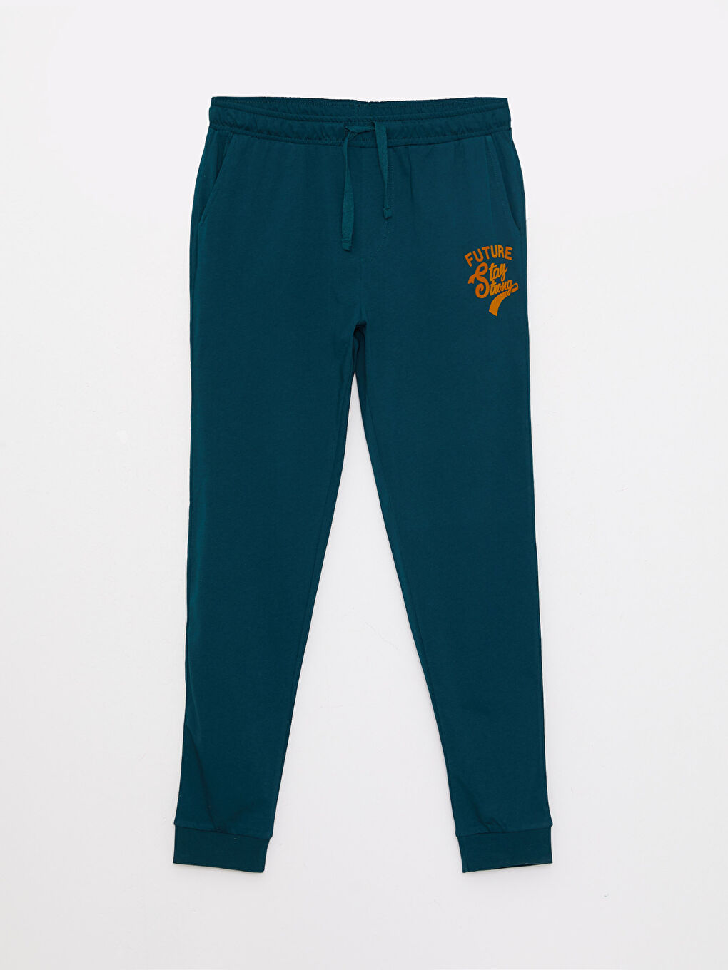 Petrol Slim Fit Baskılı Erkek Pijama Altı-5