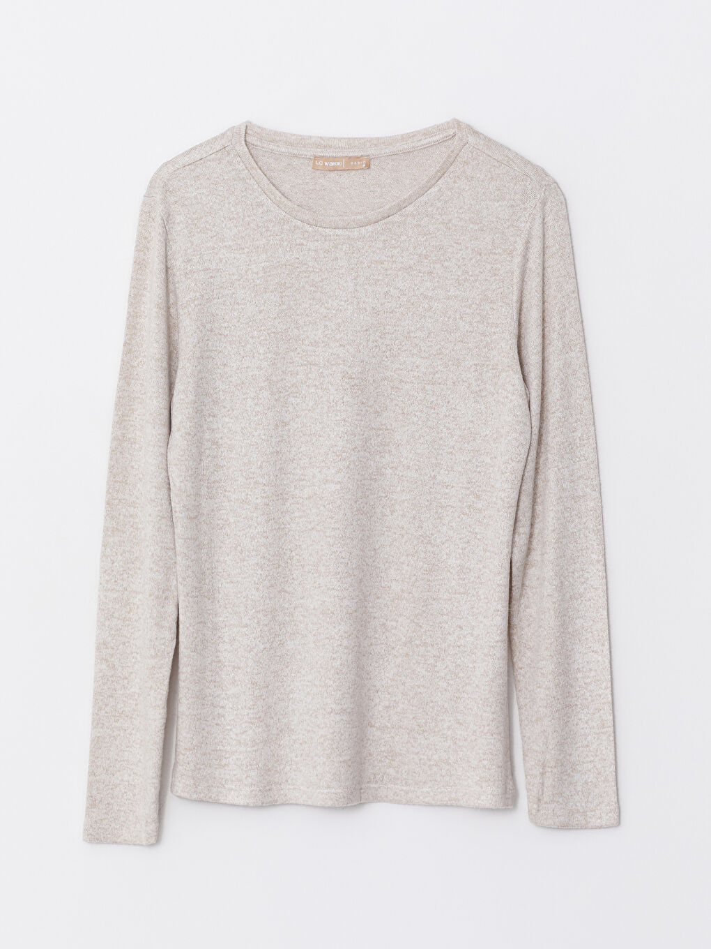 Bej Bisiklet Yaka Kadın Body-5