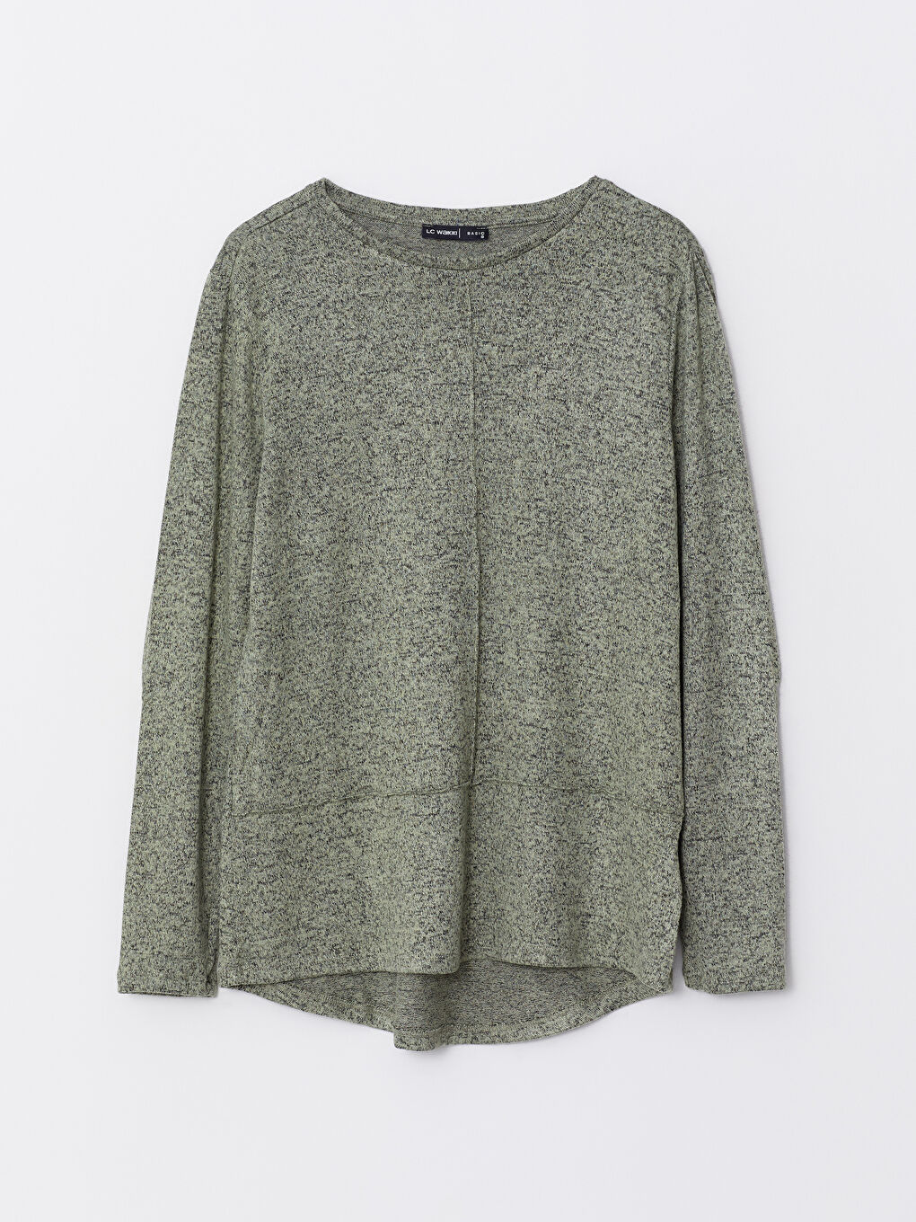 Rundhalsausschnitt Schlicht Langarm Damen T-Shirt-5