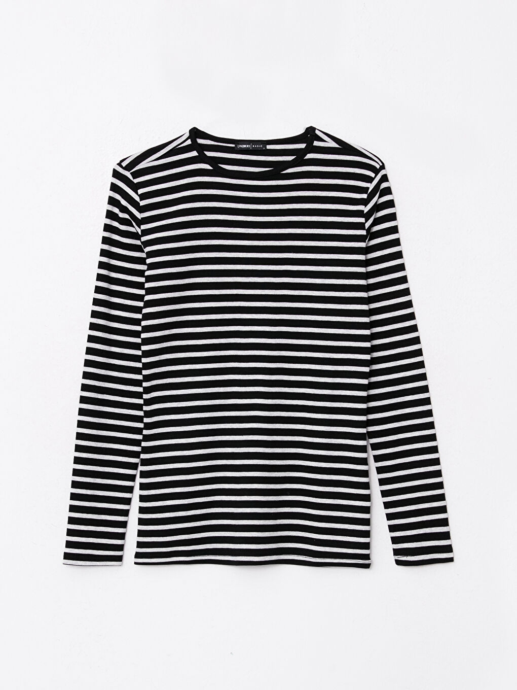 LCWAIKIKI Basic Crew Neck Striped Long Sleeve Women's Body -W25238Z8-LEG
