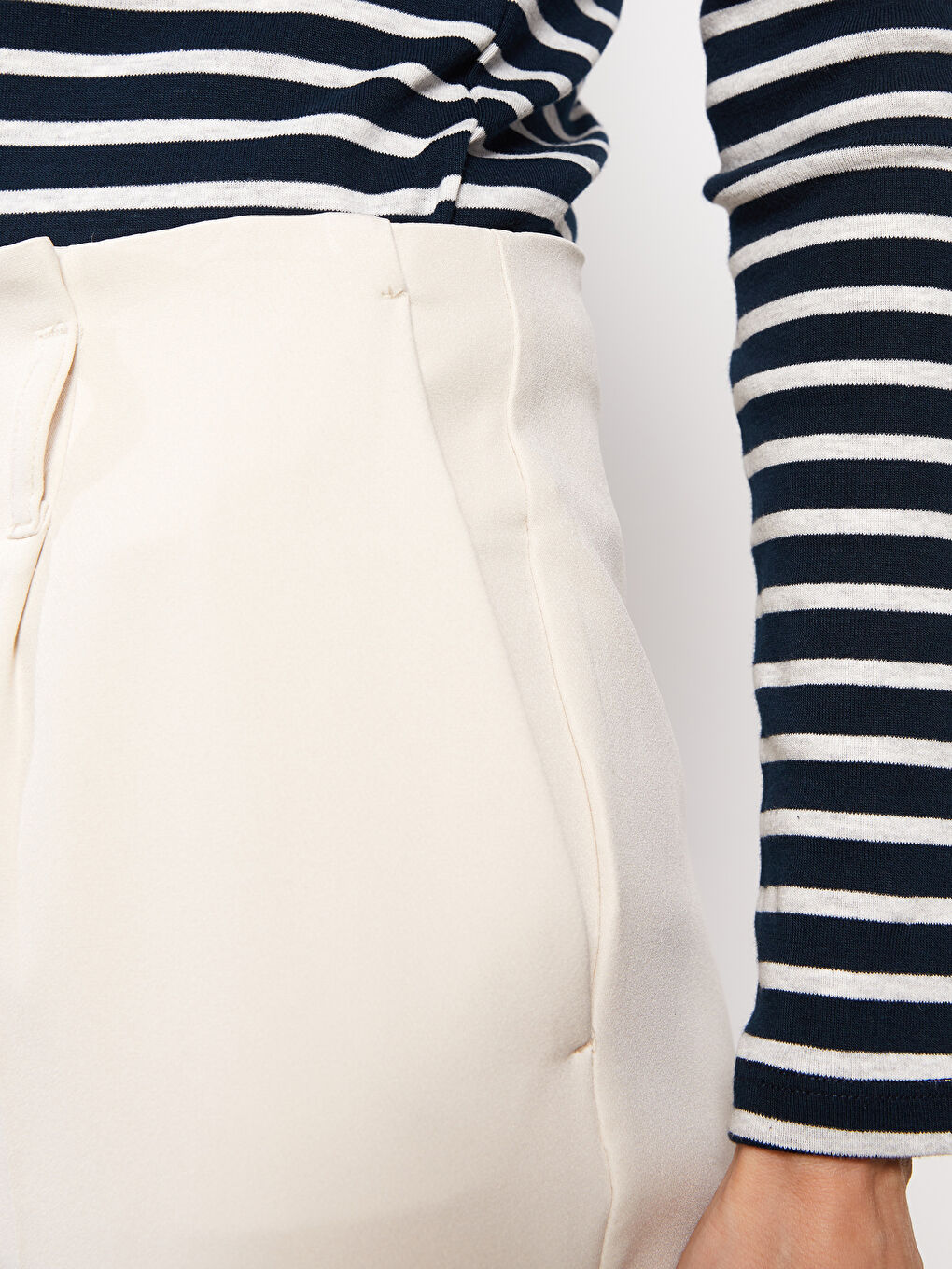 Crew Neck Striped Long Sleeve Women's Body-3