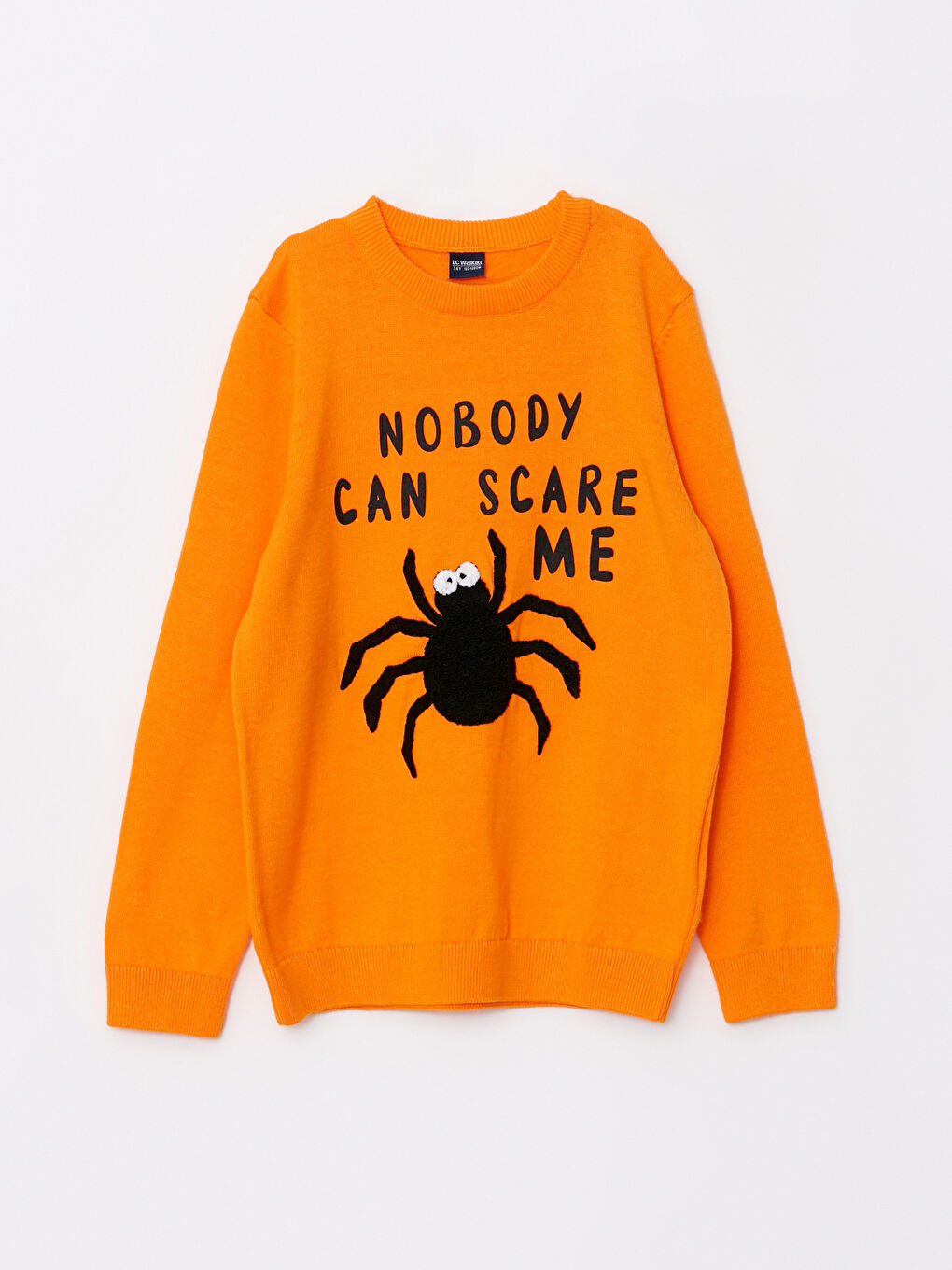 LCW Kids Crew Neck Printed Long Sleeve Boys' Knitwear Sweater -W25245Z4-FKV