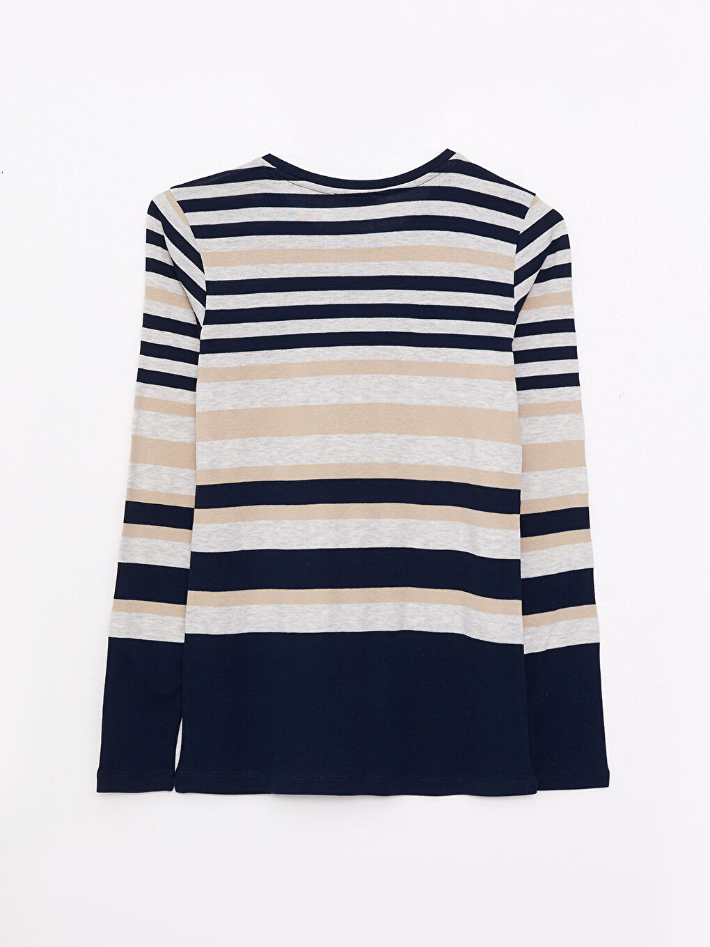 LCWAIKIKI Basic Crew Neck Striped Long Sleeve Women's Body -W25246Z8-LE8