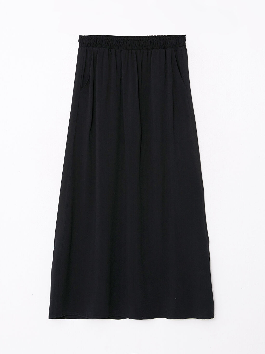 Elastic Waist Straight A-Line Viscose Women's Skirt -W25263Z8-CVL
