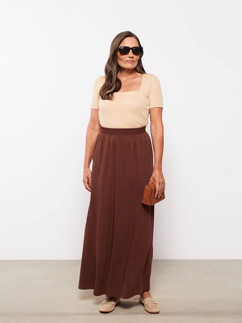 تەنورەی کەمەر لاستیک چاپکراو فۆرمی A ڤیسکۆز بۆ ژنان-1