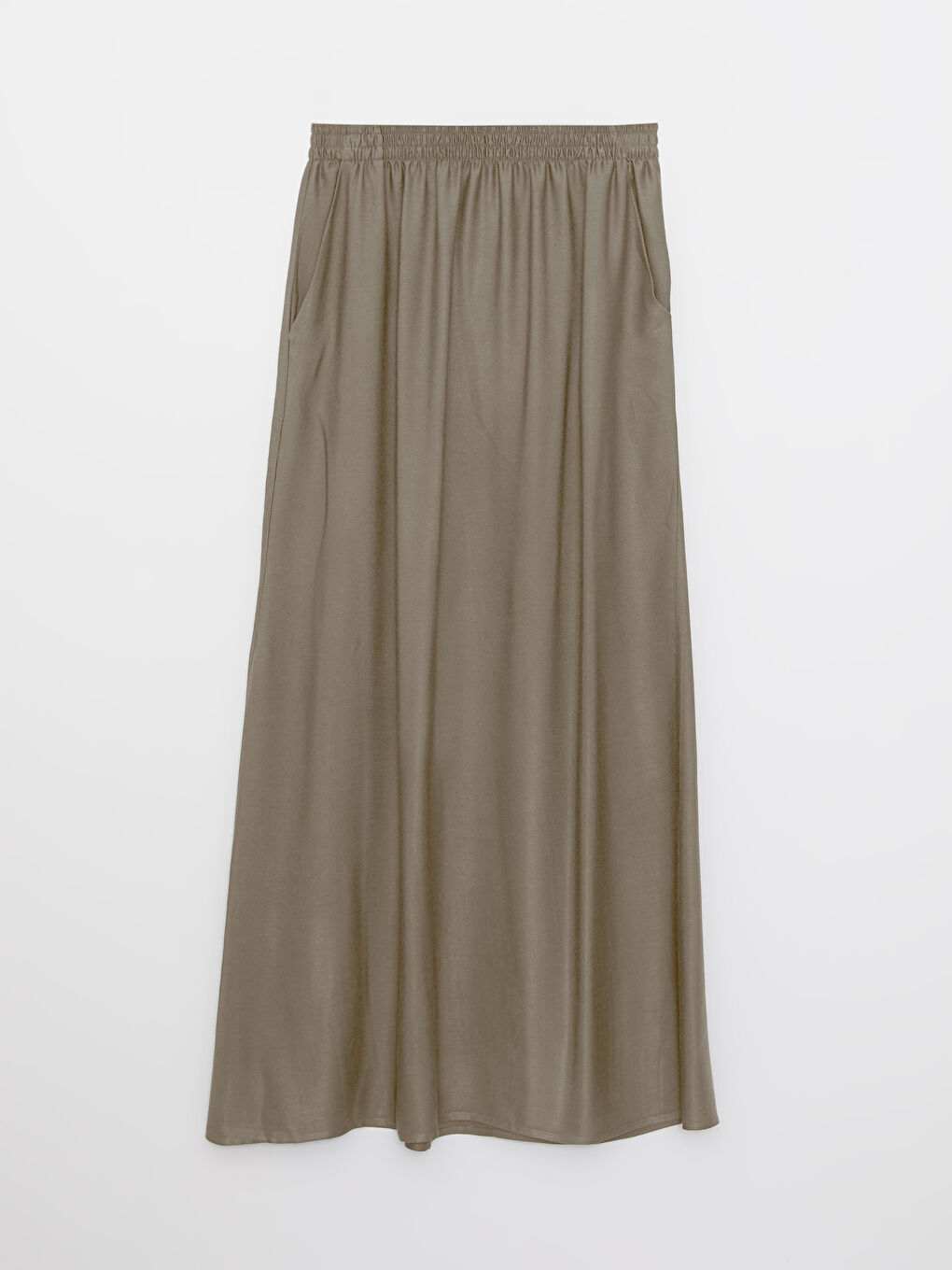 Elastic Waist Patterned A-Cut Viscose Women's Skirt-5