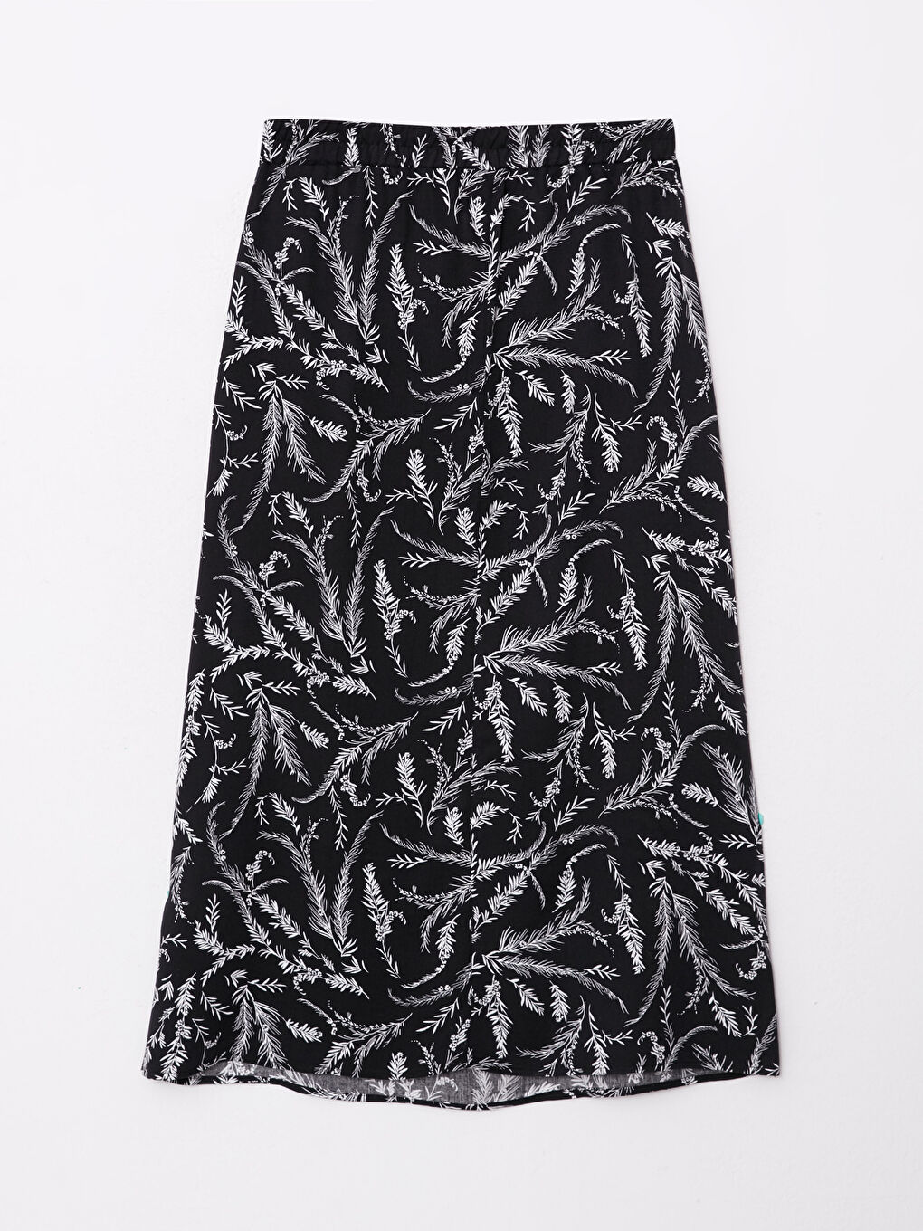 Karışık Beli Lastikli Desenli Viskon Kadın Etek-6