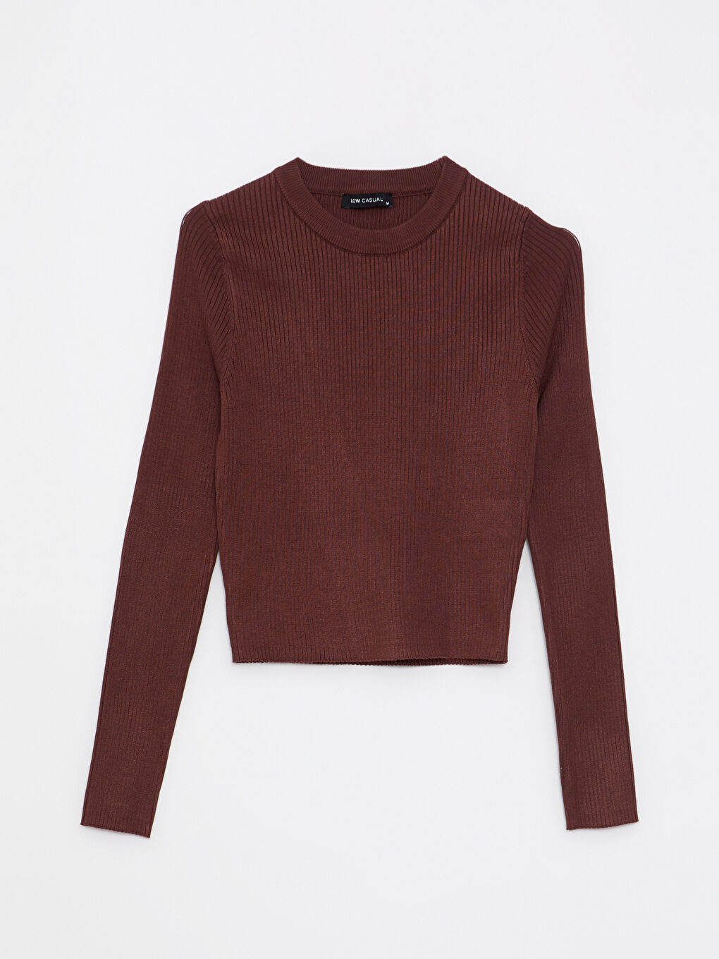 LCW Vision Crew Neck Plain Long Sleeve Women's Knitwear Sweater -W25269Z8-HFD