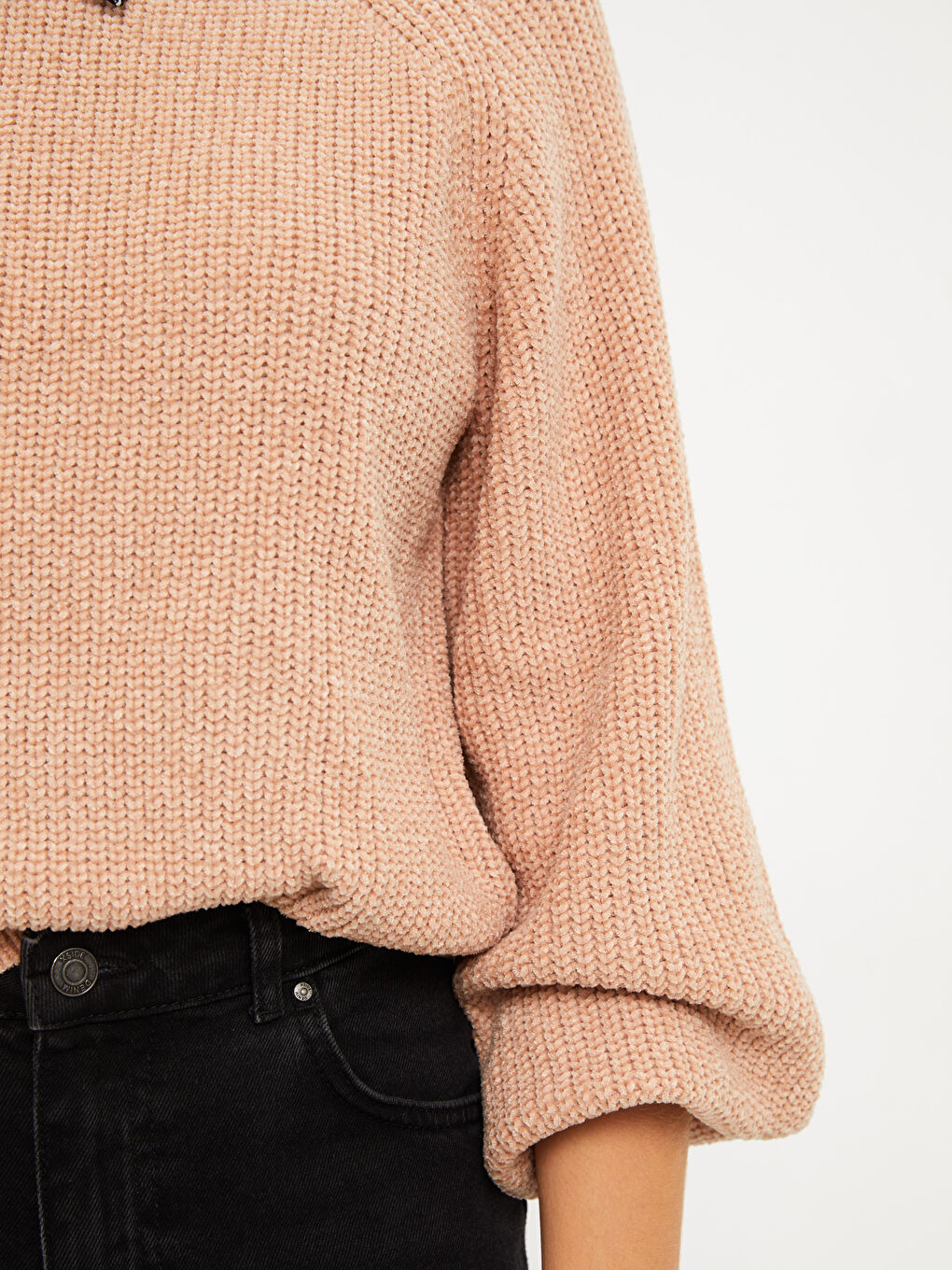 Funnel Neck Women's Knit Sweater-3