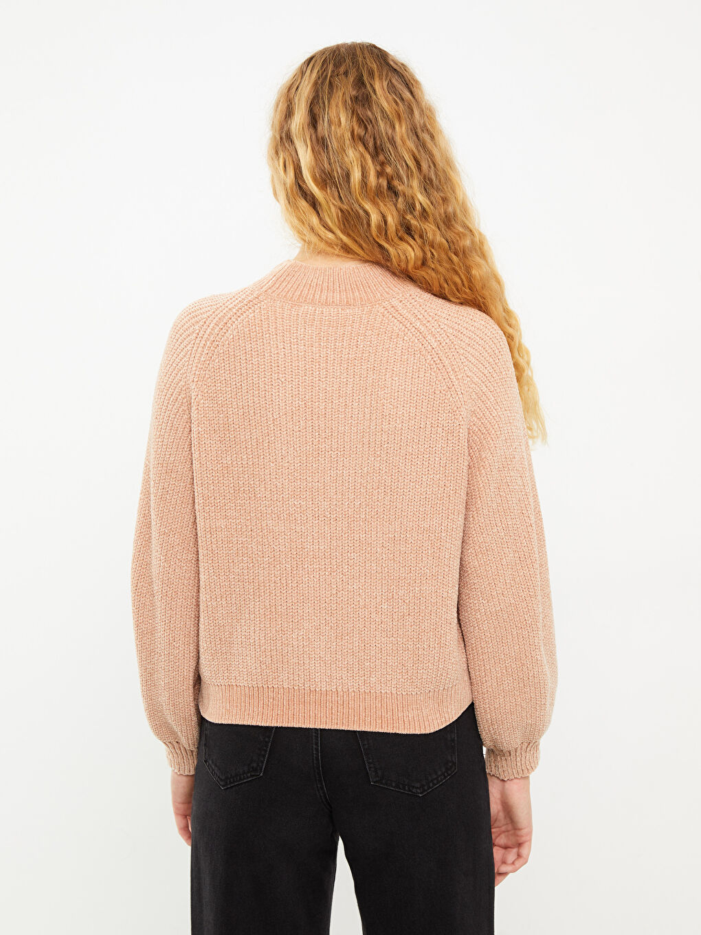 Funnel Neck Women's Knit Sweater-4