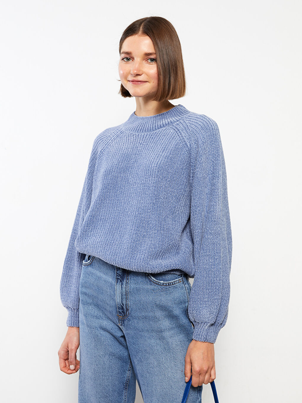 LCW Vision Trichterkragen Damen Strickpullover -W25270Z8-GNQ