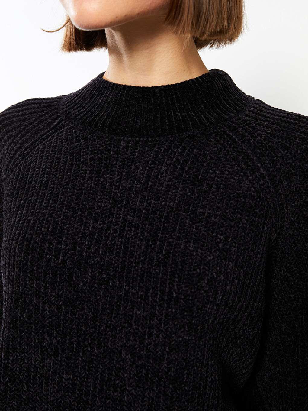 Funnel Neck Women's Knit Sweater -W25270Z8-RQN