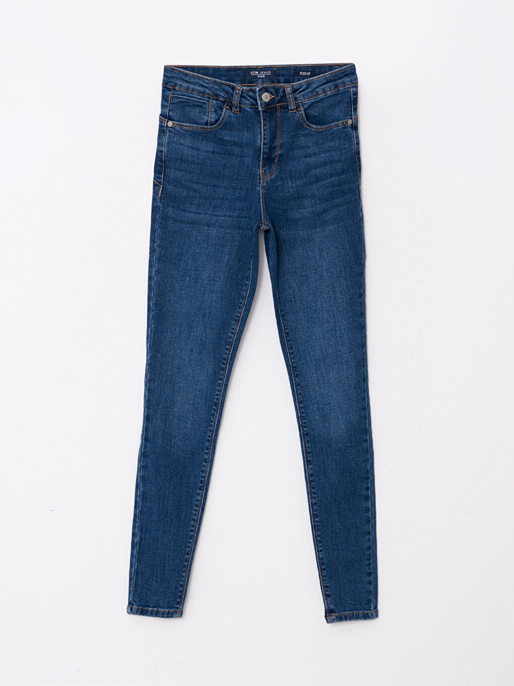 LCW Jeans پانتۆڵ جینز ڕۆدیۆ كه‌مه‌ر بەرز مەركوری باریکەڵە جیب ڕاست وردەکاری بۆ ژنان -W25273Z8-507