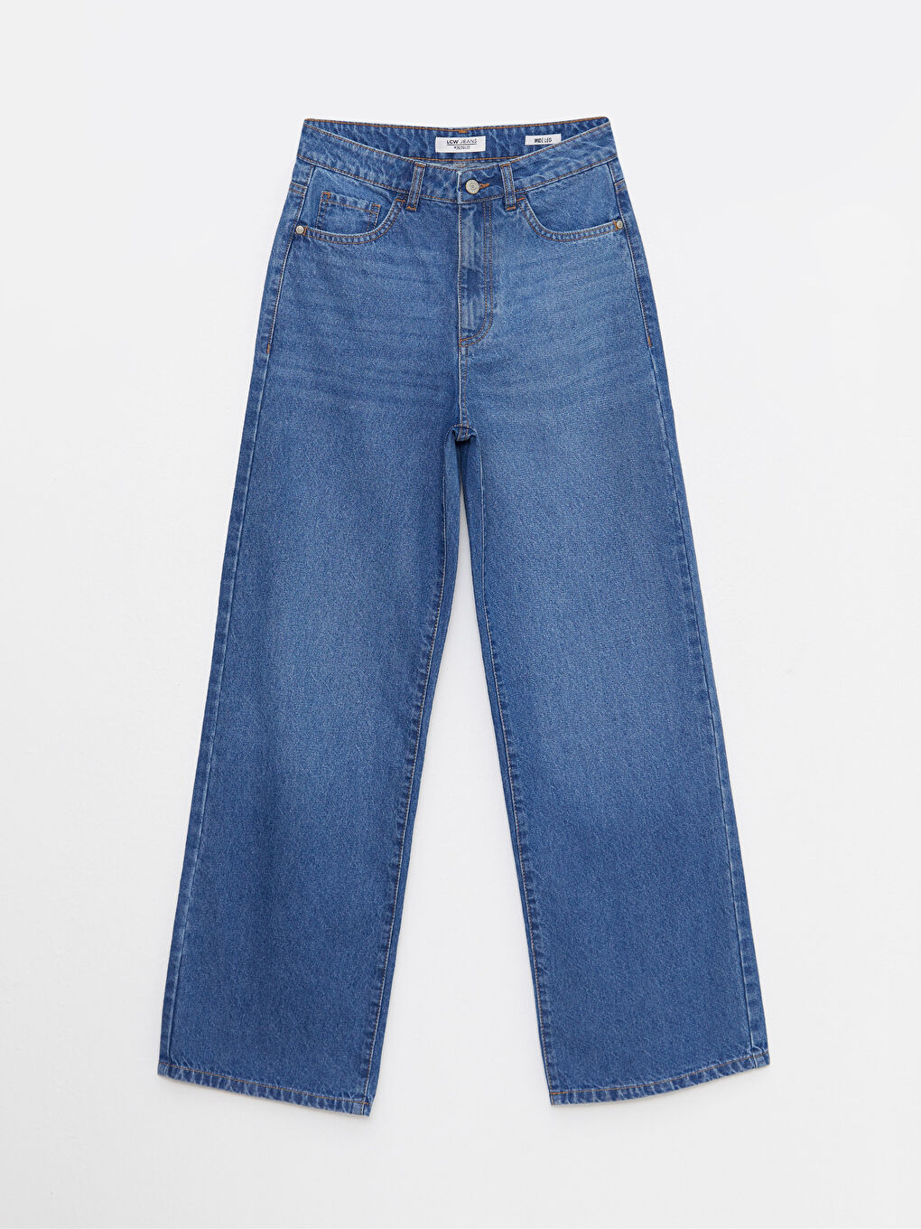 LCW Jeans Women's High Waist Wideleg Straight Rodeo Jeans -W25275Z8-507