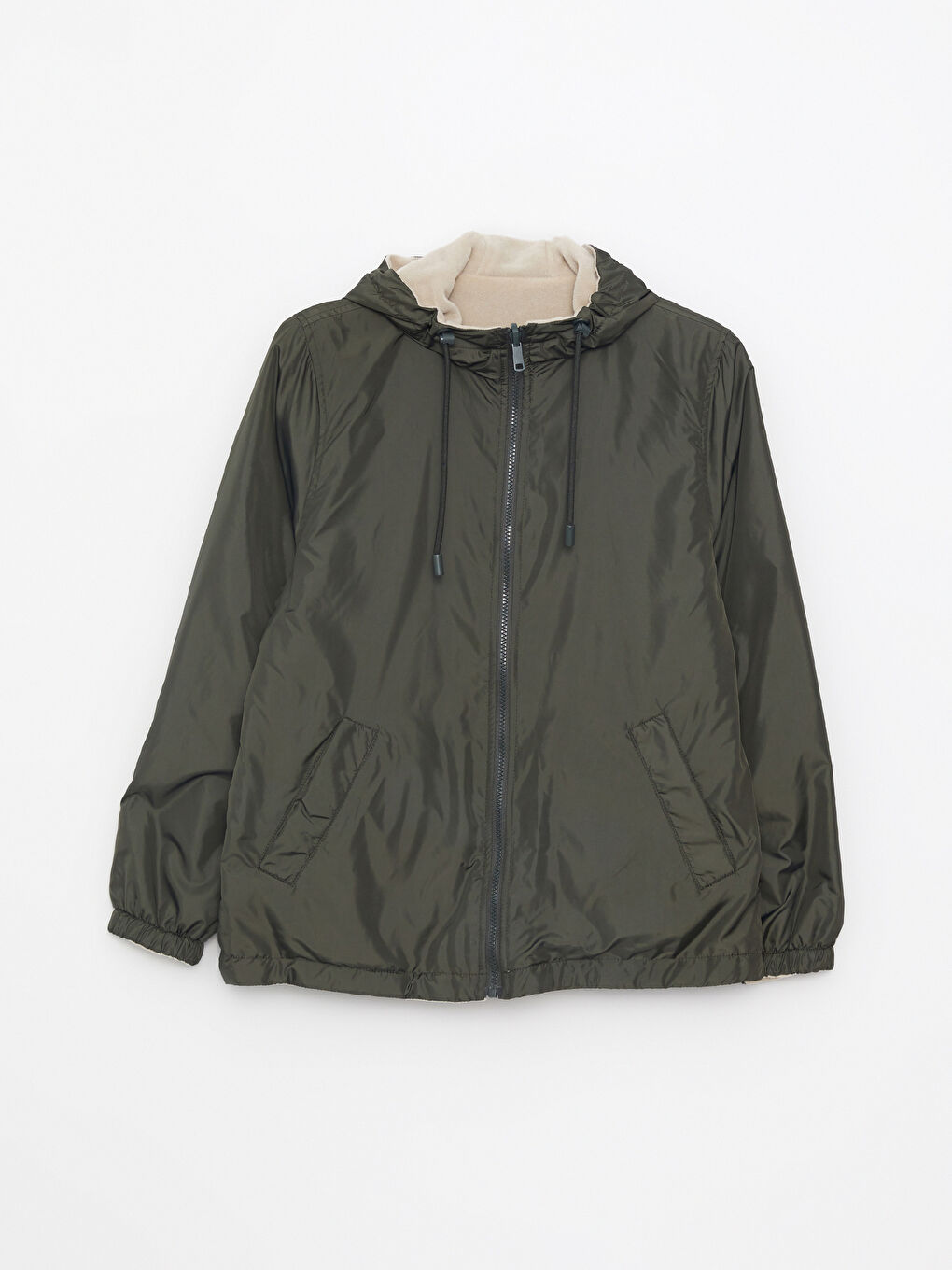 Hooded Straight Long Sleeve Reversible Women's Raincoat -W25294Z8-SEM