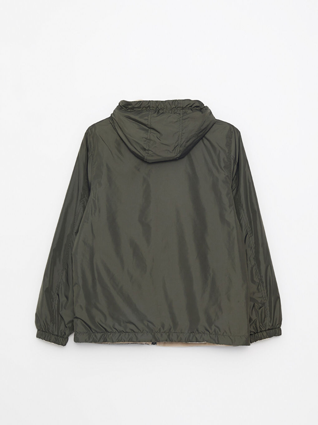 Hooded Straight Long Sleeve Reversible Women's Raincoat -W25294Z8-SEM
