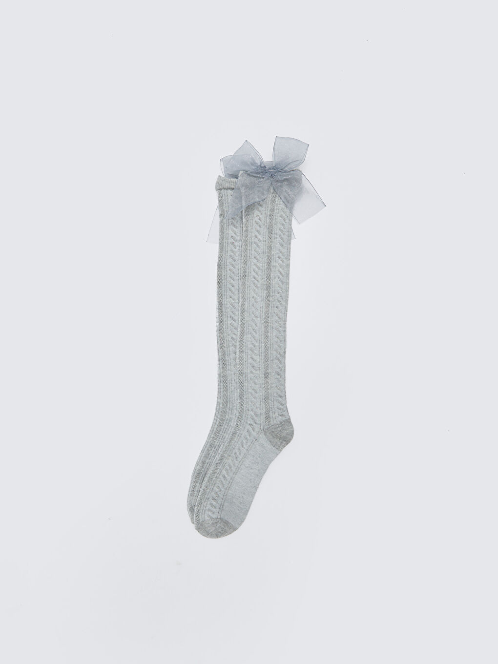 LC Waikiki Bow Detailed Girls' Knee High Socks -W25298Z4-LAL