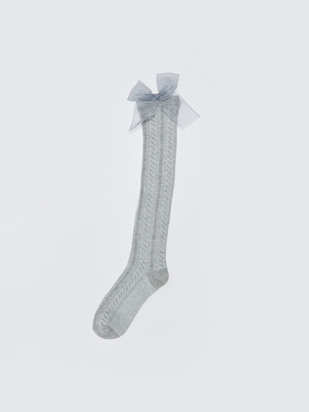 LC Waikiki Bow Detailed Girls' Knee High Socks -W25298Z4-LAL
