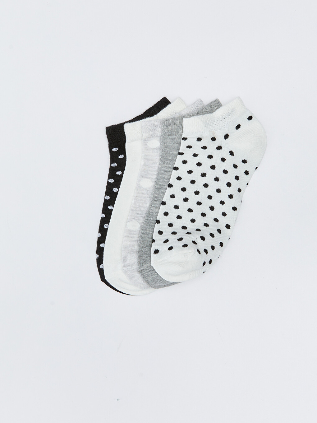 Polka Dot Girls' Trainer Socks 5 Pack