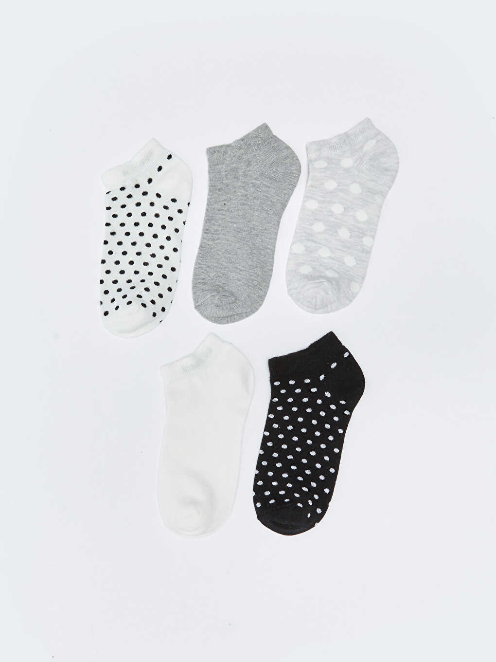Polka Dot Girls' Trainer Socks 5 Pack-1