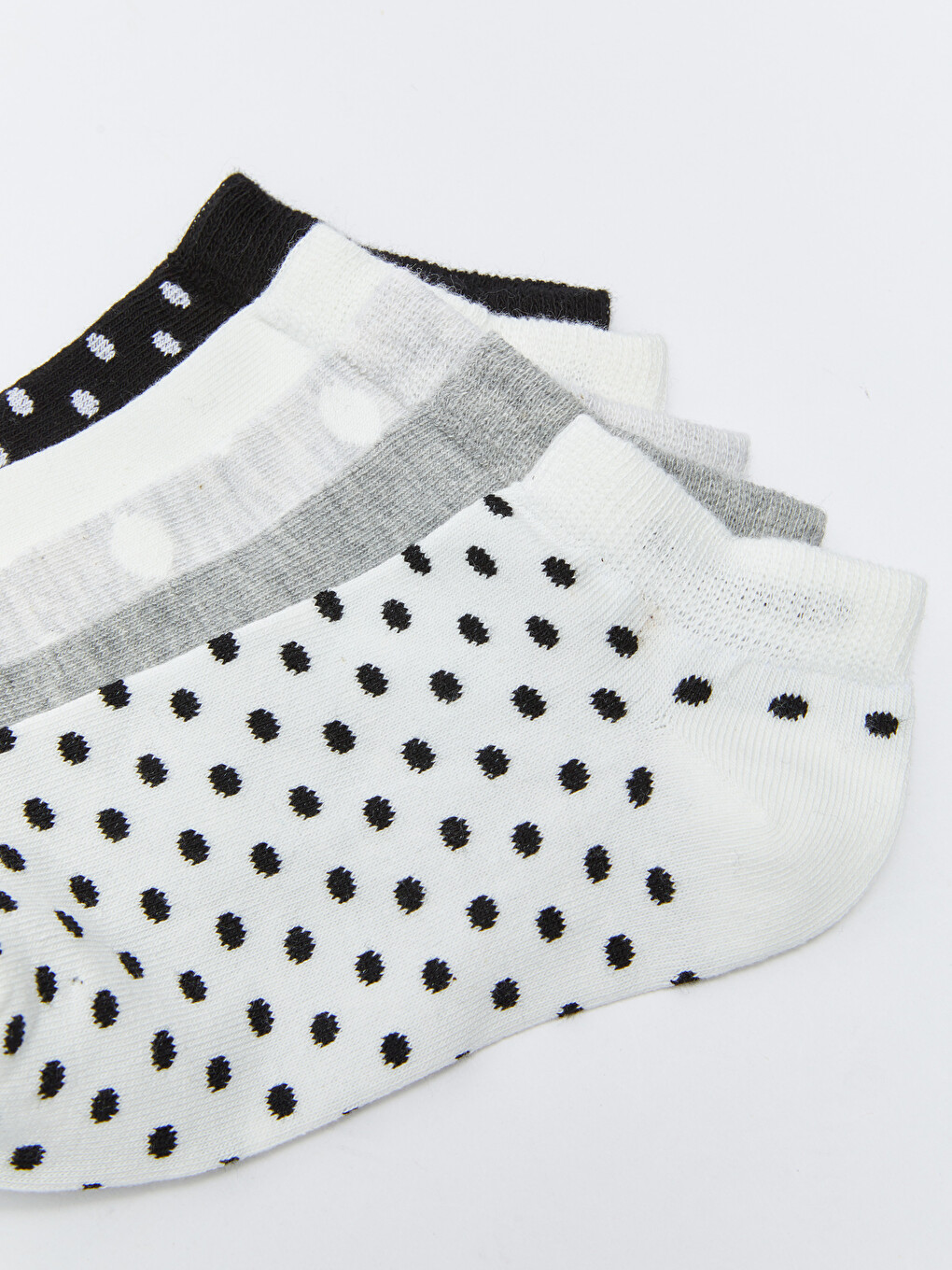 Polka Dot Girls' Trainer Socks 5 Pack-2
