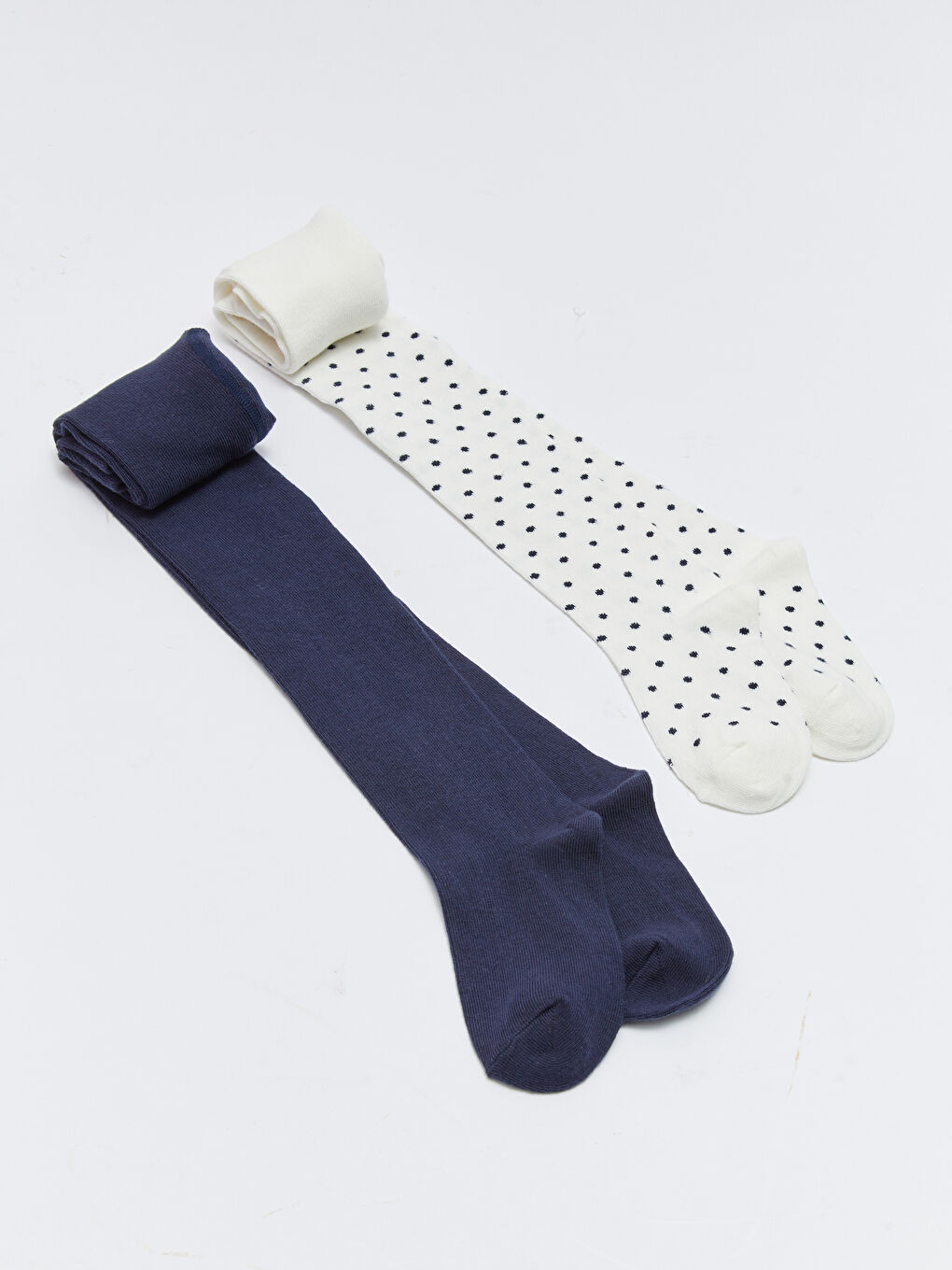 Ekru Kız Çocuk Külotlu Çorap 2'li