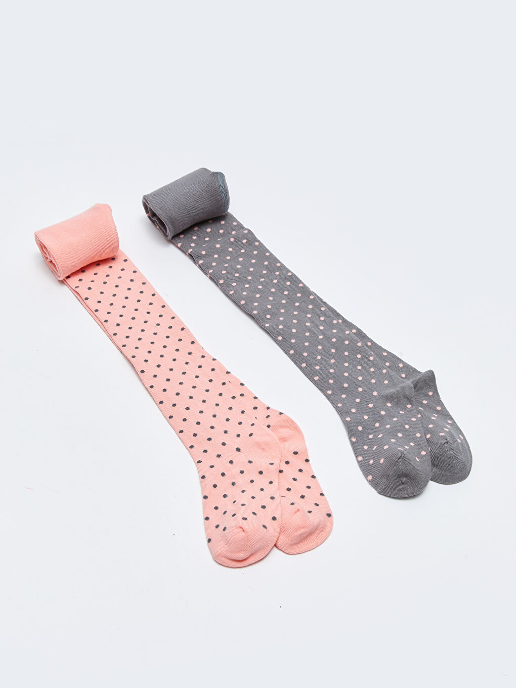 Колготки в горошек для девочек, 2 упаковки