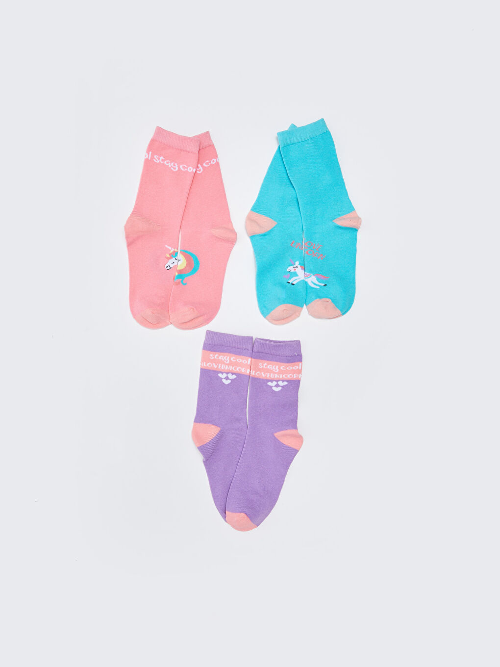 Patterned Girls' Ankle Socks 5 Pack-1