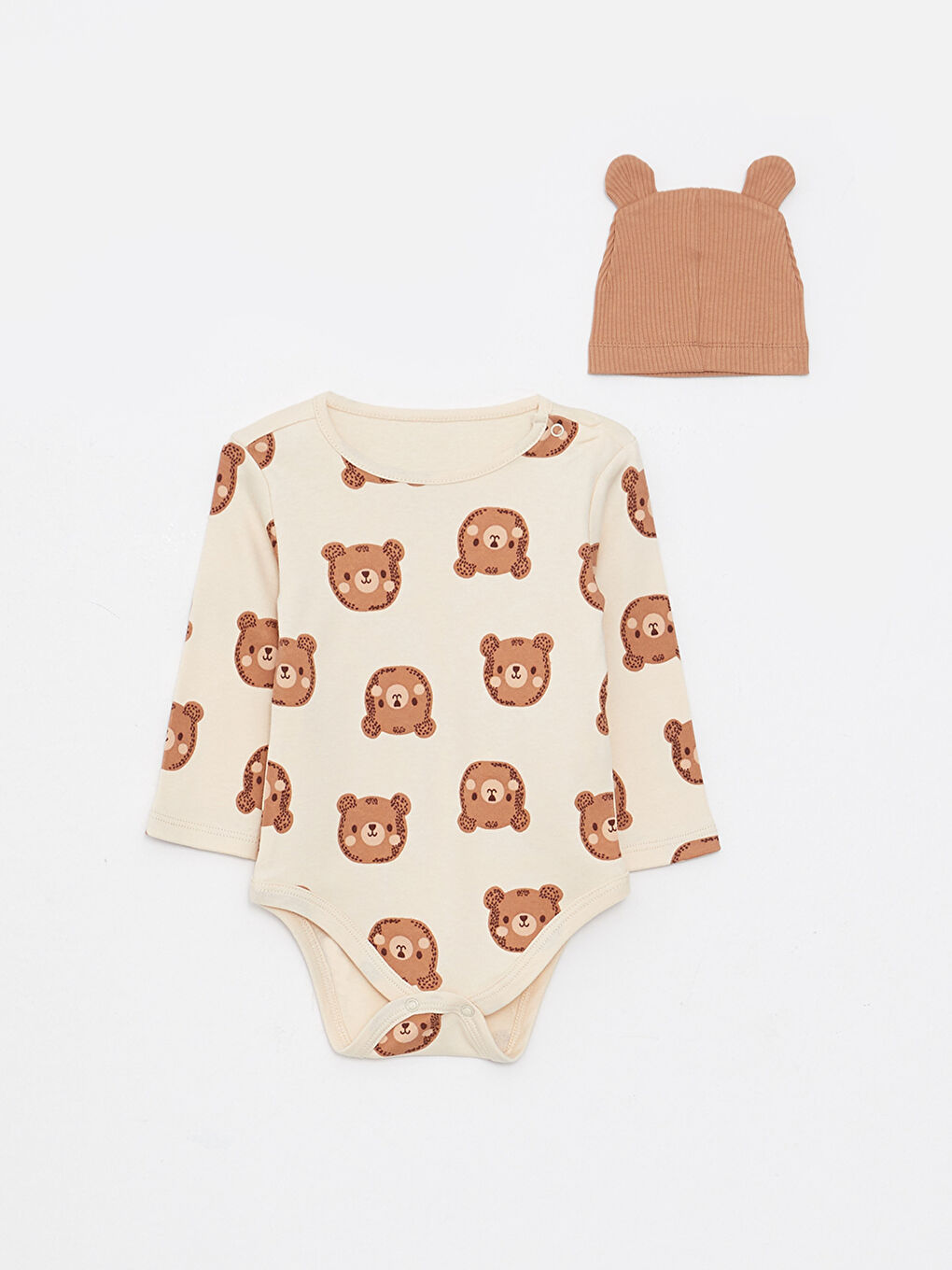 Crew Neck Long Sleeve Printed Baby Boy 3-Pack Set-1