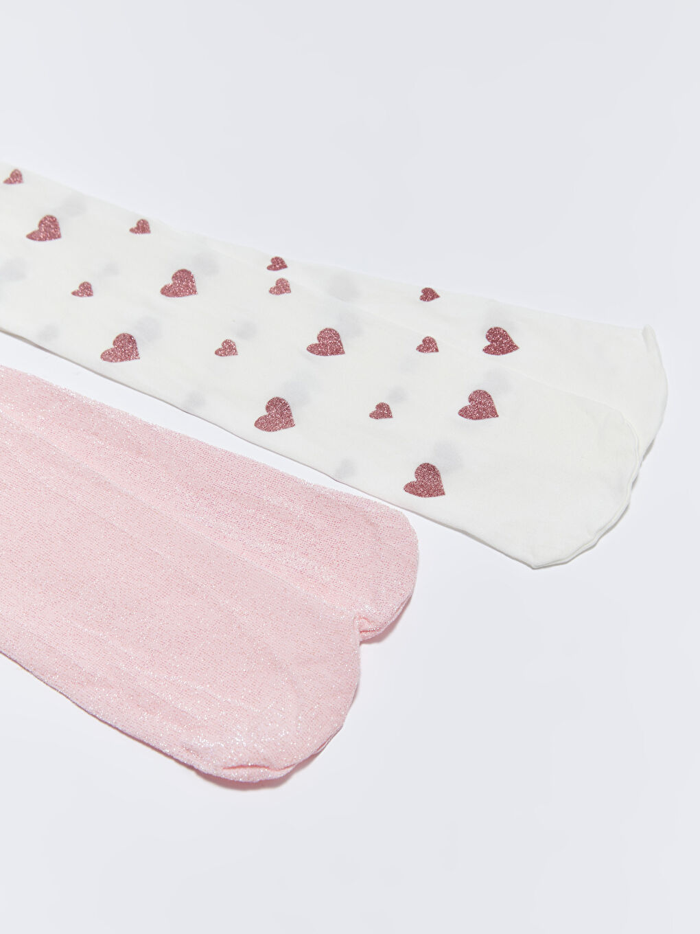 Ekru Kız Çocuk Külotlu Çorap 2'li-1